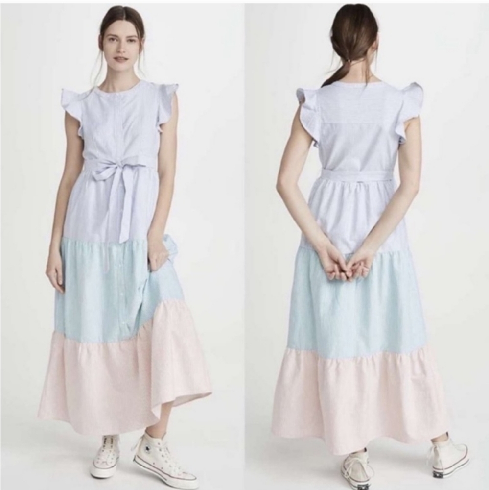 English Factory Colorblock Maxi Dress